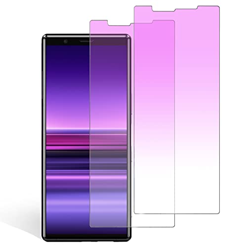 【ブルーライトカット】 Xperia1 用 ガラスフィルム ブルーライト SOV40 SO-03L フィルム エクスペリア 1 強化ガラス 液晶保護フィルム 【気泡ゼロ/干渉しない/貼り付け簡単/2枚入り】