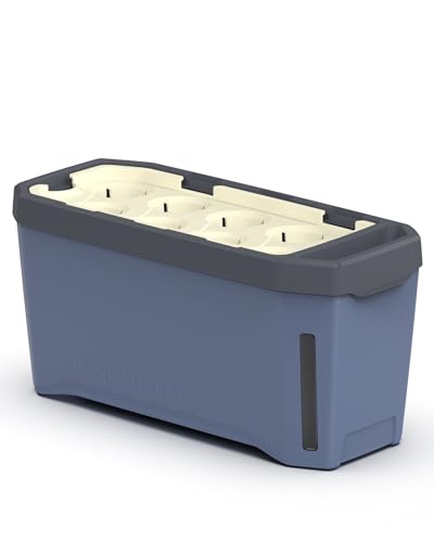 Gusta Garden Harry Herbs 4en1 Pot d'herbes aromatiques Bleu - Pot de Culture avec système d'arrosage - Réservoir d'eau 0,5 et Volume de Terre 5 L - pour l'intérieur et l'extérieur