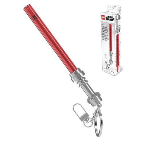 Bolígrafo Gel LEGO Star Wars Lightsaber con Clip - Rojo miniatura 1