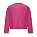 Women's Glitter Sequin Bolero Jacket Mesh 3/4 Sleeve Open Front Cropped Cardigan Formal Shrug for Eveninig Dresses Hot Pink