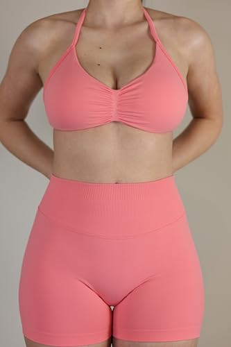 Image of AUROLA Influence Workout Shorts for Women,2.5 3.5 4.5 5.5 6.5 No Roll Up Squat Proof Scrunch Seamless Compression Gym Short