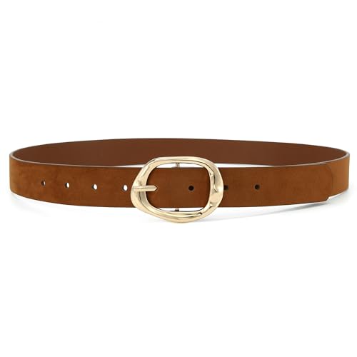 Image of Earnda Women Leather Belt for Jeans Dresses Fashion Buckle Waist Belts