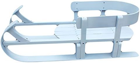 DANADESK Infant sled for Snow, Wood Toddler to-Boggan Children ski Solid Wooden Sleigh Sledge Grass Skiing for Kids-A