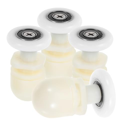 BAZEITFLOW 4個 シャワードアローラー 引き戸滑車 バスルーム用 ガラススライドドア交換部品 シームレスな滑り 耐久性浴室用ランナーホイール