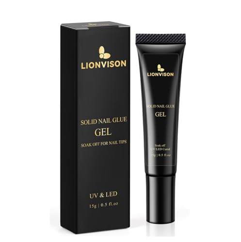 LIONVISON Nail Rhinestone Glue Gel: Strong UV Curing Adhesive for Beginners