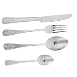 Mobestech 1Satz Besteckset Teilig Hochwertige Löffel Und Steakmesser Für Zuhause Design Spülmaschinenfest Dinner Und Besondere Anlässe