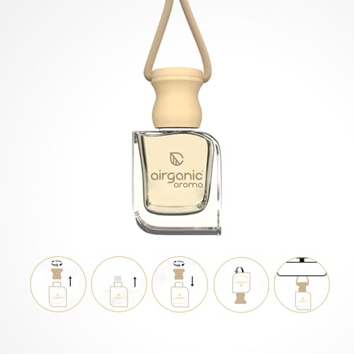 Image of Airganic Aroma Swing - Pack of 4 - Combo: Blue Aqua, Black Amber, Anti Tobacco & Lavish Green Car Perfume | Aroma Essential Oils in Glass Bottle with Wooden Diffuser Lid | Car Accessories 2025