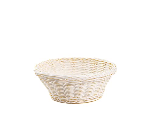 Royal Norfolk Cestino In Plastica Tondo, Bianco, 21Xh8Cm
