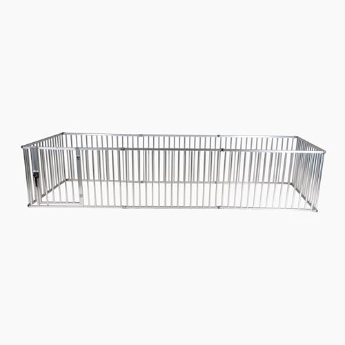 Callieway® Faltbarer ALUZAUN/Freilaufgehege/Welpenauslauf Safety Pro“ 8-teilig für Welpenaufzucht, Veranstaltungen und Campingurlaub (8m Umfang (8 x 65cm hoch/je 100cm lang))