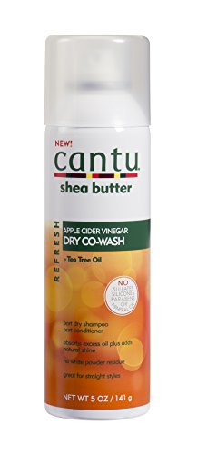 Cantu Refresh Dry Co-wash with Apple Cider Vinegar and Tea Tree Oil, 5 Ounce (Pack of 3)