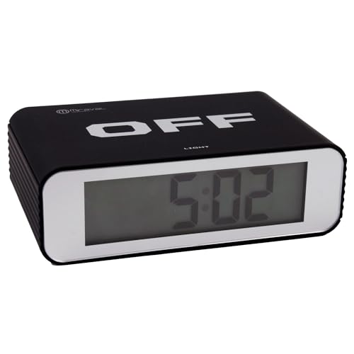 Miraval digitaler LCD Wecker mit Flip-Funktion Snooze Hintergrundbeleuchtung Schwarz Ansteigender Alarm (Schwarz)