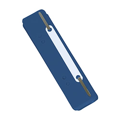 DONAU 7792925F-18 Einhänge Heftstreifen, Öko PP/ Kunststoff mit Metalldeckleiste/ 25 Stück, Maße: 150x34mm/ Metall-Einhakhefter zum Klammern für Büro, Schule Nachtblau Cover