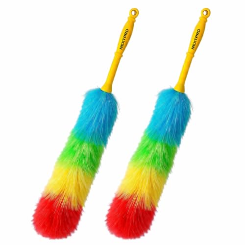 Image of Colorful Microfiber Static Duster for Dust Cleaning | Static Cleaning Duster | Dry Dust | Easy to Cleaning Home, Office, Shop, Car, Ceiling Fan - Pack of 2.