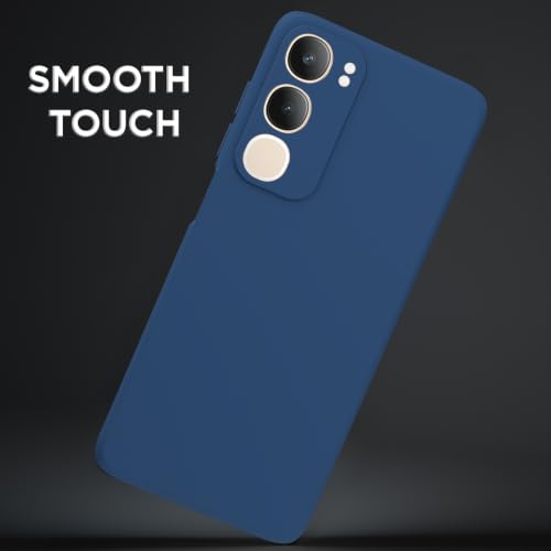 Image of Outlouders Back Cover for Vivo Y19s / Vivo Y29 5G | Camera Protection | Durable Soft Matte Silicone Bumper Case (Blue)