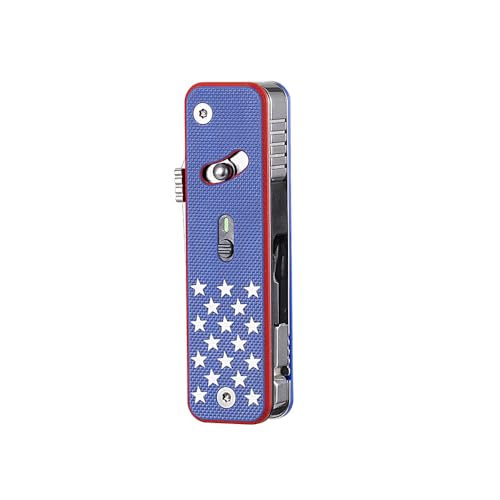 Image of ROXON S503G Flex Companion Tool Modular Design Pocket Tool (US Flag) | Pre-Installed with 8 Essential Tools (1 /4 inch Bit Driver, D2 Blade, Screwdriver, Taper Saw, Scissors, etc.)
