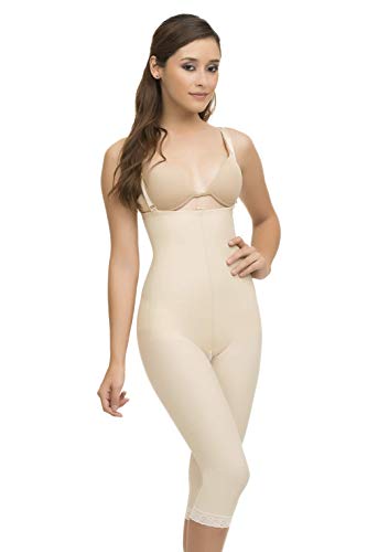 Isavela 2nd Stage Body Suit Below Knee Length W/Suspender Plastic Surgery Compression Garment (BS06)