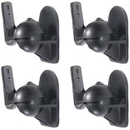 techsol4 Pack of Black Universal Speaker Wall Mount brackets