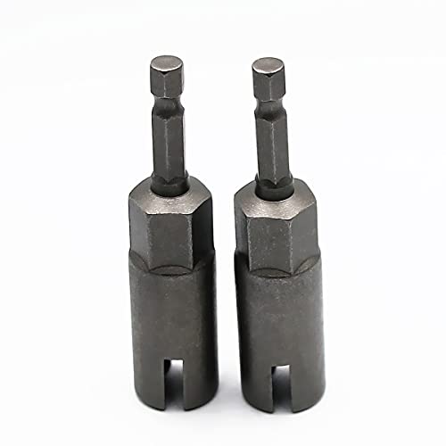 2Pcs Deep Power Wing Nut Driver Slot Wing Nut Drill Bit Socket Wrenches Tool 1/4" Hex Shank For Panel Nuts Screws Eye Q Hanger C Hook Bolt #TOP1