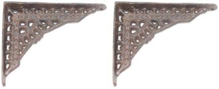 2 Antique Style Shelf Brace Wall Bracket Cast Iron Brackets Small 5" X 4"