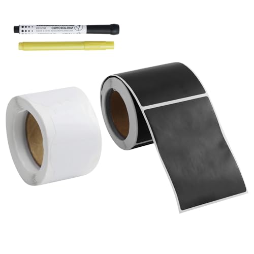 Rollo pegatinas impermeables recipientes tarros de cocina, Pegatina de Pizarra, Cocina Etiquetas Impermeable, Pegatinas para tarros, Tamaño pegatina 5 x 7 cm/3 x 5 cm, 300 unidades