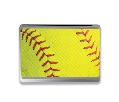 Image of MightySkins Carbon Fiber Skin Compatible with Microsoft Surface Laptop Studio 2 (2023) Full Wrap Kit - Softball Closeup | Protective, Durable Textured Carbon Fiber Finish | Made in The USA
