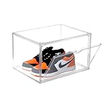 beehomay Sneaker Shoe Display Case,Shoe Box with Clear Magnetic Door,Thicken & Sturdy Organizer Containers Stackable,Fit Shoe Size Up to US 14 (X-Large) (X-Large)