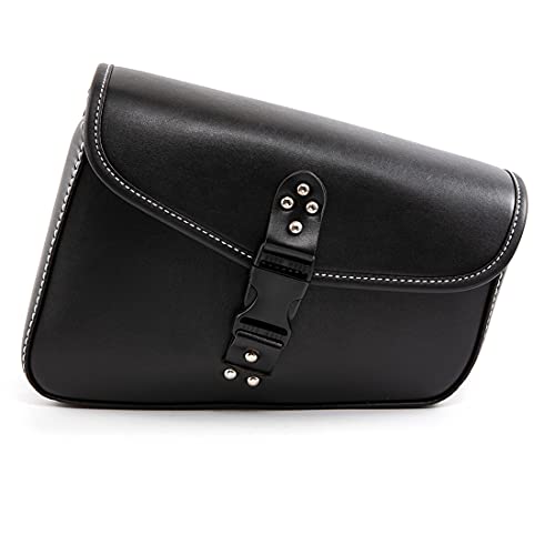 evomosa Borsa laterale moto borse laterali in pelle pu borsa attrezzi nera (Lato destro)