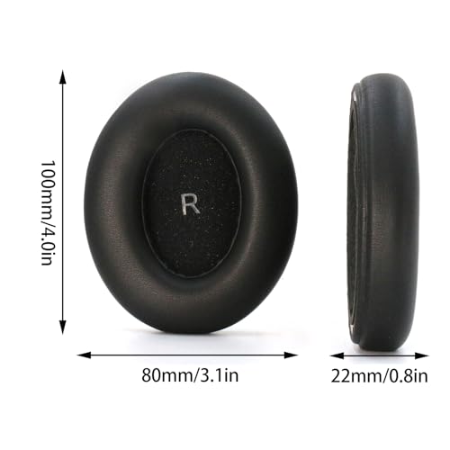 Earpads para audífonos inalámbricos Sennheiser Momentum 4 - Repuesto de almohadillas negras miniatura 4
