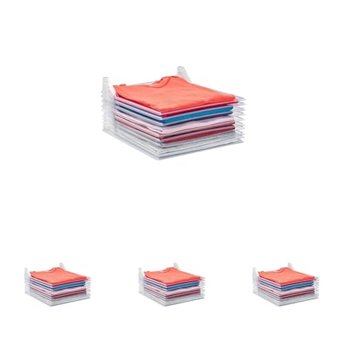 tempo di saldi Système de gain de place pour T-shirt de 10 unités, idéal pour armoire et table...