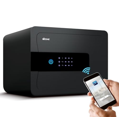 Image of Ozone 30L Biometric Wi-Fi Safe Locker for Home & Office | 4-Way Unlock (Fingerprint, App, Password, Emergency Key) | OzoLife App | Auto-Freeze | Internal LED | Alloy Steel | 2-Year Warranty