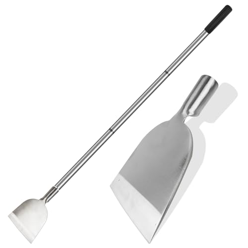ROLKAR Floor Scraper Long Handle Stainless Steel, Multifunctional Cleaning Shovels