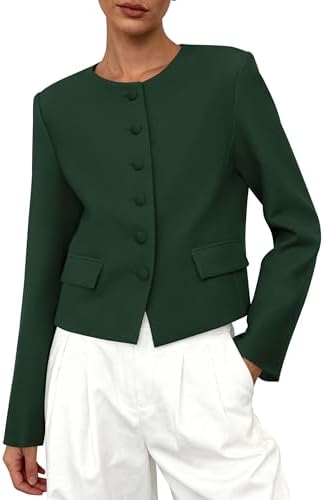 PRETTYGARDEN Women Blazers Business Casual Outfits 2025 Fall Fashion Long Sleeve Professional Office Work Suit Jacket Clothes