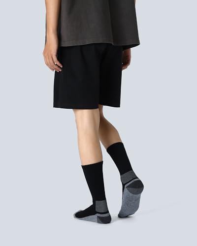 Image of WANDER Merino Wool Crew Socks 3 Pairs Lightweight Cushion Boot Sock | Breathable, Moisture-wicking, Temperature Control, Odor-control, Anti-blister, Light Hiking Running, Everyday
