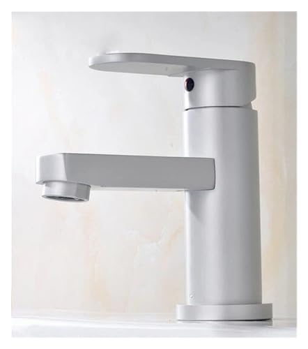 Grifo de cuenca de aluminio mezclador de baño monomando con agua fría y caliente