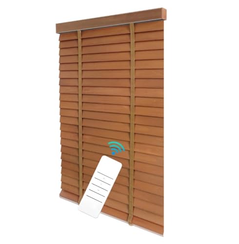 Persianas venecianas horizontales de Madera clásicas, inalámbricas, de 50mm for Ventana de Oficina, diseño Tradicional Integrado, técnica Sencilla para Oficina Casa