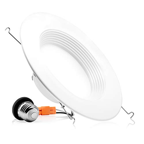 PARMIDA (1 Pack) 5/6 inch Dimmable LED Recessed Lighting, 15W (120W Replacement), Retrofit Baffle Metal Trim Lights, 1100lm, 5000K, LED Ceiling Can Light, Energy Star & ETL-Listed, 5 Year Warranty
