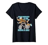 Photo Gallery donna teaching kindergarten is like riding a bike - funny teacher maglietta con collo a v Photo Gallery donna teaching kindergarten is like riding a bike - funny teacher maglietta con collo a v
