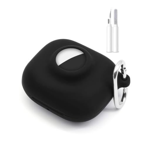 for Beats Powerbeats Pro 2 �p AirTag ���[�P�[�X�C�u���b�N | 2 in 1 �V���R���ی�J�o�[ �����h�~ �y�ʏ��^�o���p�[ �|������t