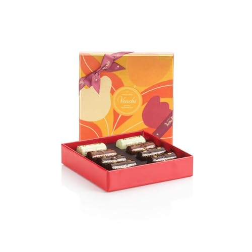 Venchi - Caja de regalo Otoño con Bombones Minilingote surtidos: Chocolate con Leche, Extra Negro, Blanco Salado, 115 g, Sin Gluten, Sin Colorantes y Sin Conservantes, Idea de Regalo