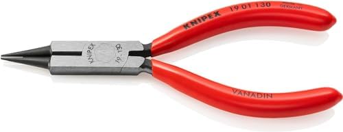 KNIPEX Rundzange mit Schneide, 19 01 130 | Schmuckbiegezange mit Kunststoff überzogen 130 mm