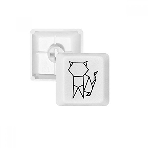 Keycaps PBT pour clavier mécanique sans impression profil OEM touches Origami Cat blanc