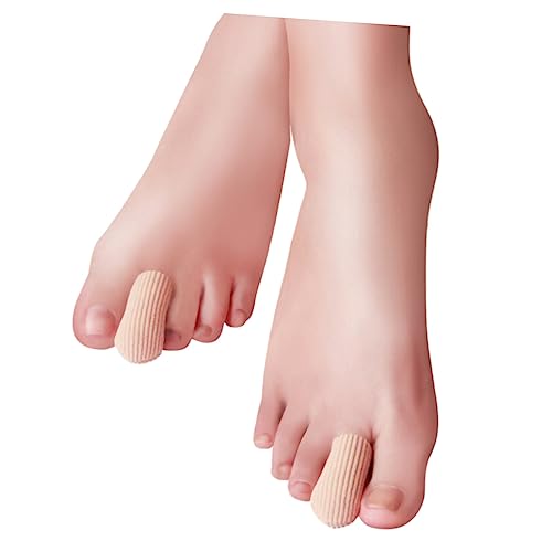 BEBEMOKO Silicone Separator Straightener Bunion Brace Gel Pads for Overlapping Toes Alignment Sleeve Tube Hallux Protect