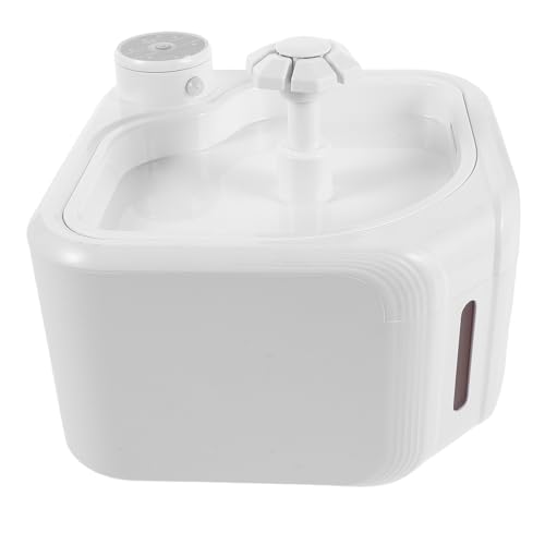 Abaodam Bebedero Automático para Mascotas de Color Claro con Detección Inteligente, Fuente de Agua Silenciosa y Filtro Multietapa, Estación de Agua para Gatos y Perros Pequeños, Recarga