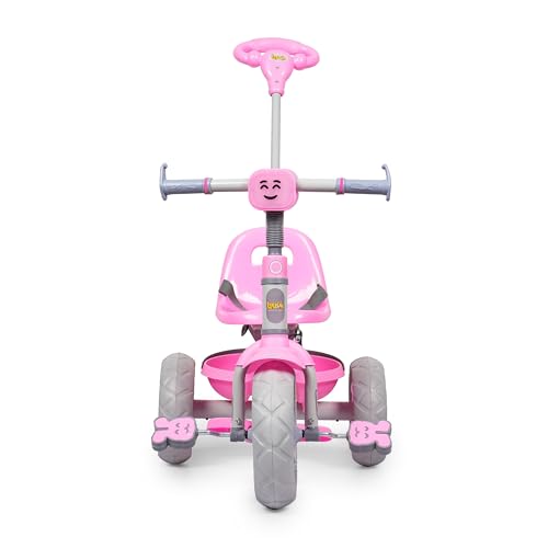 Image of Luusa Emo-G Light & Musical Tricycle for Kids | Baby Tricycle with 3 Adjustable Parental Control for 2 Years to 5 Years for Boys|Girls (Carrying Capacity Upto 30KGS) (Pink)