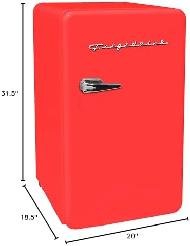 FRIGIDAIRE EFR372-RED 3.2 Cu Ft Red Retro Compact Rounded Corner Premium Mini Fridge 5