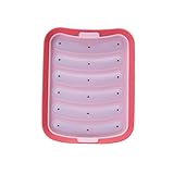 Hoement 6 rollos Molde de Silicona para Salchichas Cavidades con Tapa Reutilizable Resistente al Calor para Hornear y Preparar Comida para Bebés Colores Aleatorios Color Color Aleatorio