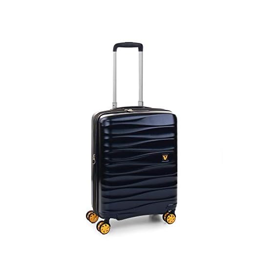RONCATO Stellar Maleta Cabina avión Expansible Azul, Medida: 55 x 40 x 20/25 cm, Capacidad: 41/47 l, Pesas: 3 kg, Maleta Cabina avión ryanair