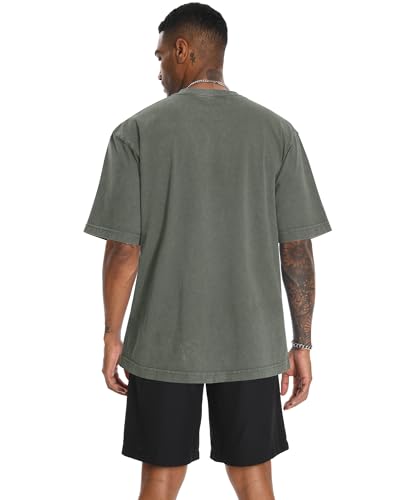 Image of Oversized Tshirts for Men Short Sleeve Vintage Washed Basic Loose Tees 2026