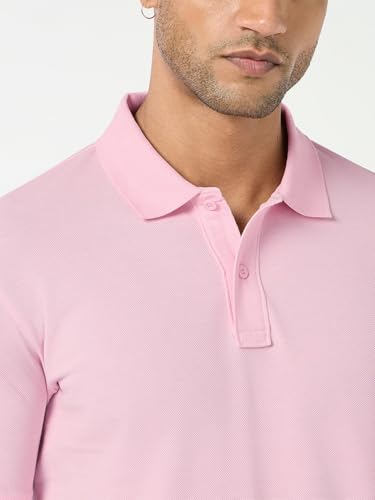 Image of Bewakoof Men Solid Regular Fit Half Sleeve Collar Pure Cotton T-Shirt