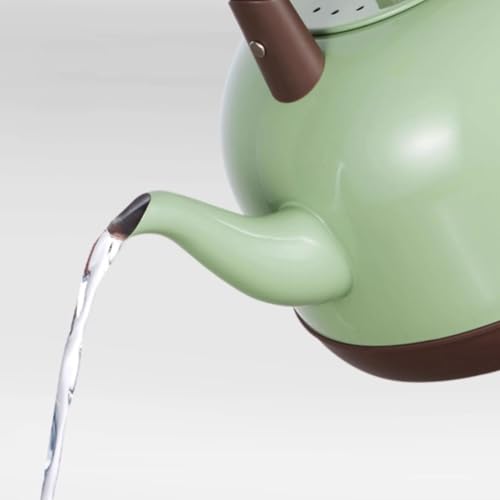 Tetera eléctrica de acero inoxidable con asa plegable y boca ancha miniatura 4
